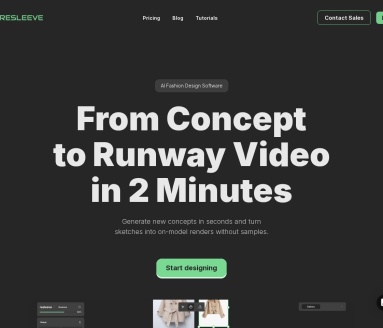 Resleeve：AI时尚设计工具，助力从草图到系列的快速转变