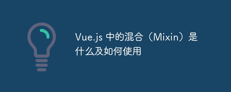 Vue.js混合详解与使用技巧