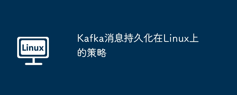Kafka消息在Linux上的持久化策略揭秘