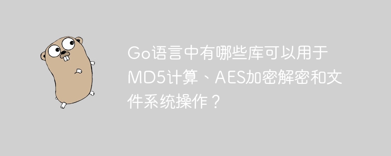 在Go语言中，常用的库和方法包括：MD5计算：使用crypto/md5包。packagemainimport(