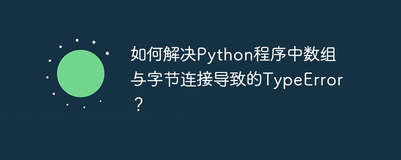 Python数组与字节连接TypeError的解决方案
