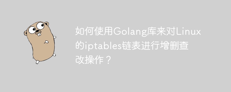 使用Golang库对Linuxiptables链表进行增删查改操作指南