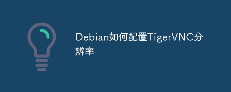 Debian配置TigerVNC分辨率超详细教程