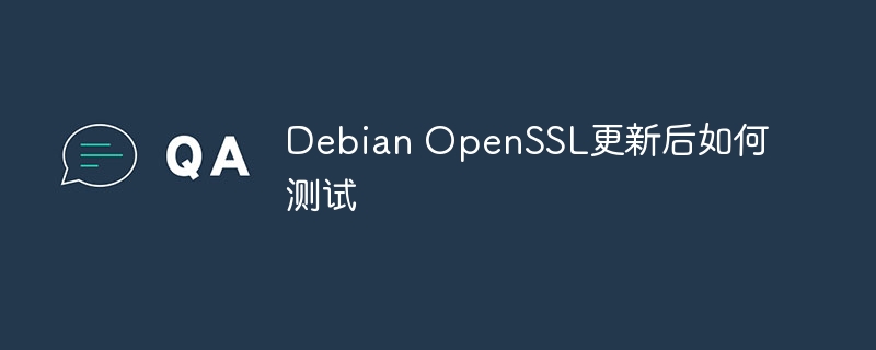Debian更新OpenSSL后如何测试