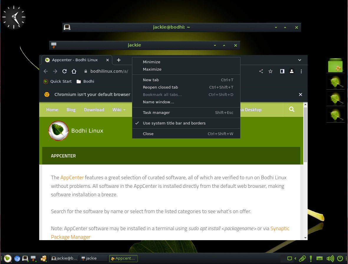 BodhiLinux桌面初体验及使用指南