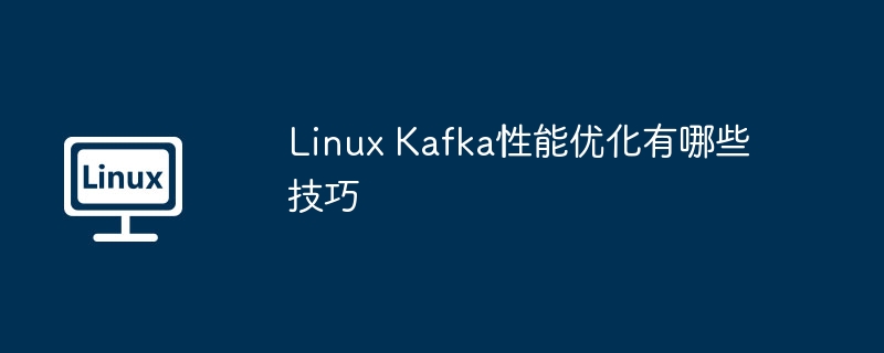 LinuxKafka性能优化技巧全揭秘