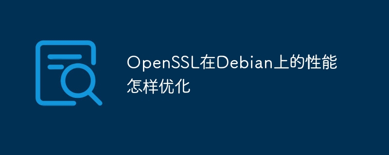 OpenSSL在Debian上的性能怎样优化