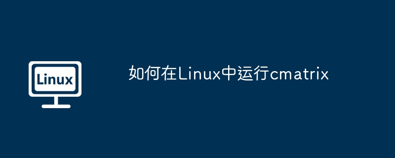 Linux中cmatrix运行详细教程