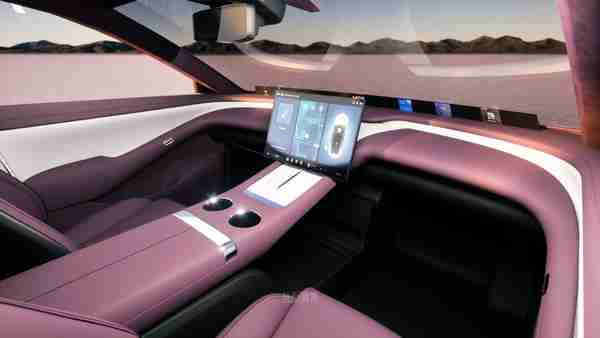 小米YU7内饰渲染图曝光：紫、白、橘三色 比SU7大气