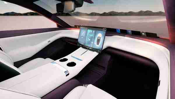 小米YU7内饰渲染图曝光：紫、白、橘三色 比SU7大气