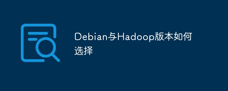 Debian与Hadoop版本如何选择