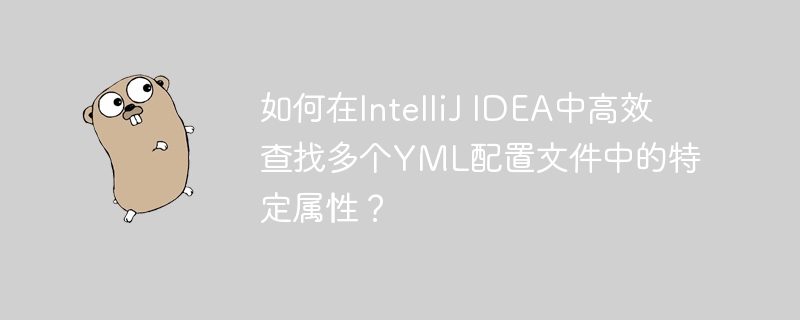 如何在IntelliJ IDEA中高效查找多个YML配置文件中的特定属性?