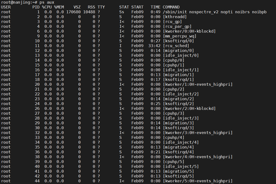 Linux 进程和系统监测