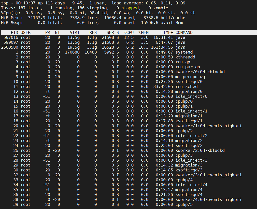 Linux 进程和系统监测