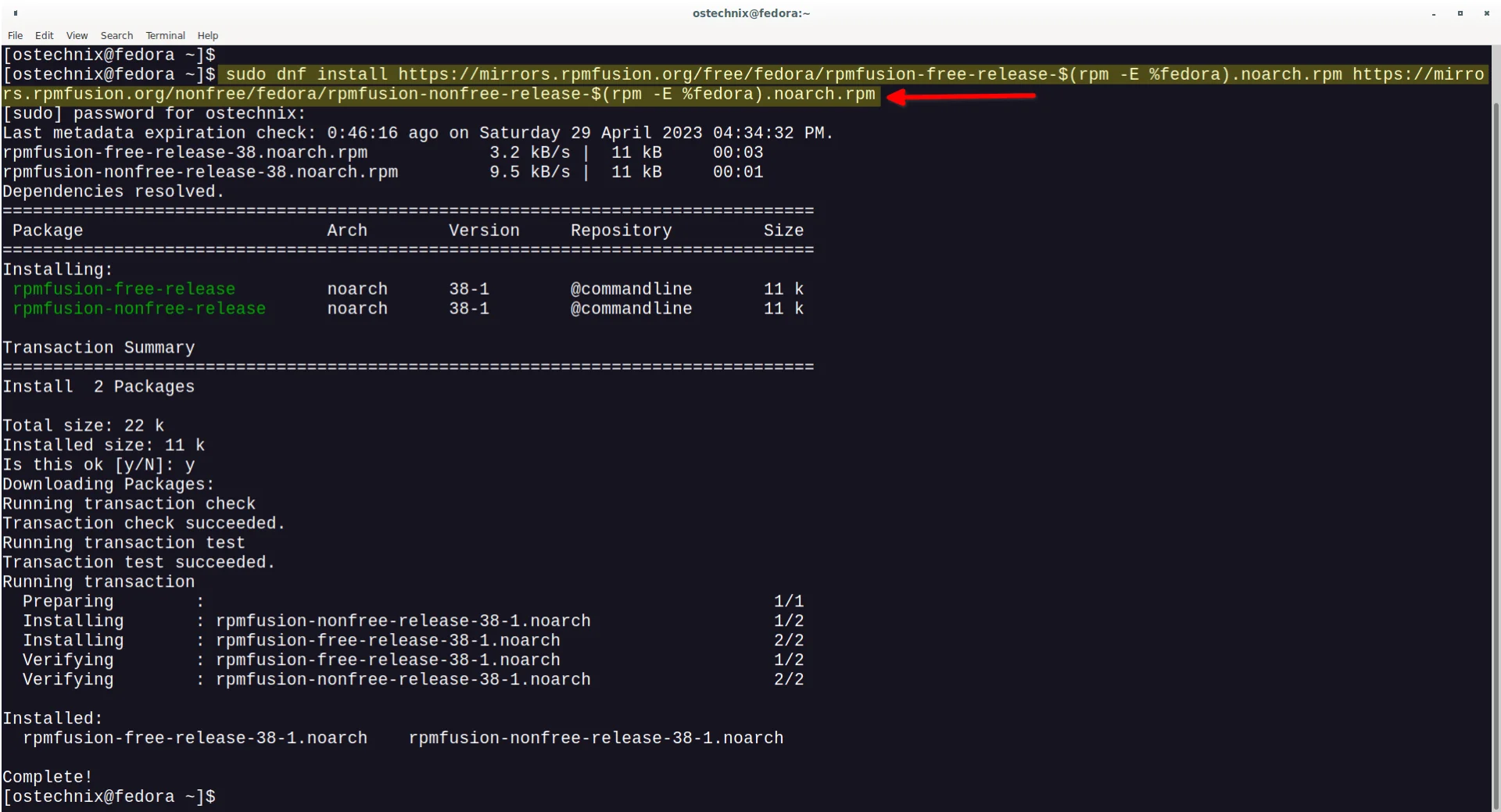 如何在 Fedora、RHEL、AlmaLinux、Rocky Linux 中启用 RPM Fusion 存储库？