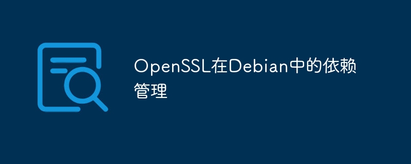 Debian中OpenSSL依赖管理攻略及技巧