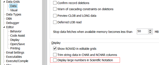 TOAD和PLSQL 默认日期显示、rowid显示、TNSNAME的修改