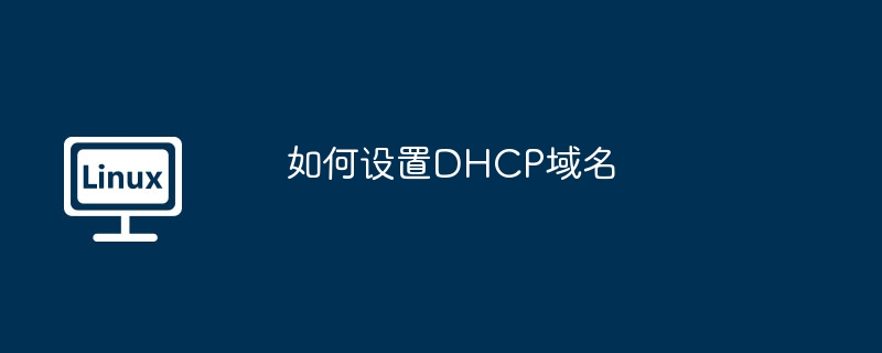 DHCP域名设置详细教程