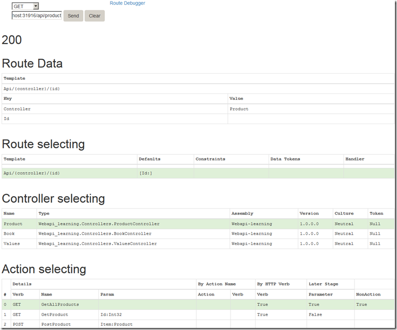 ASP.NET WEB API 调试