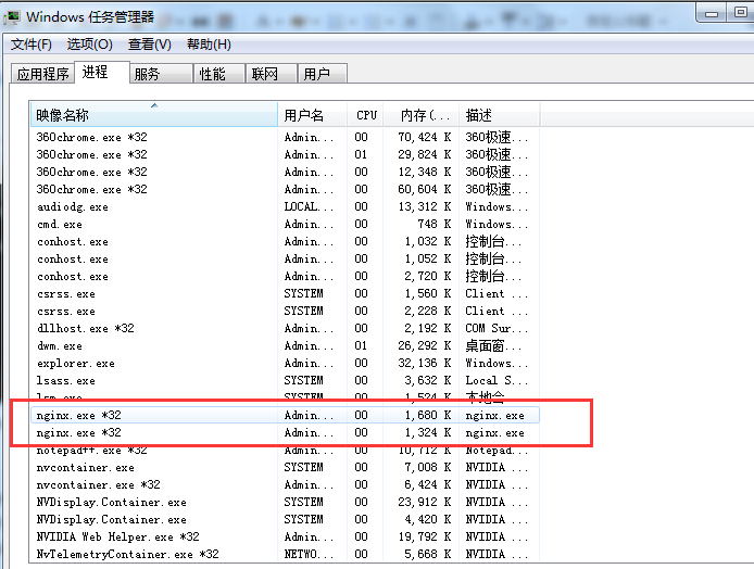 windows下Nginx安装与配置