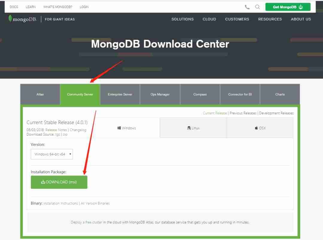 这次简单多了，最新版 MongoDB 安装