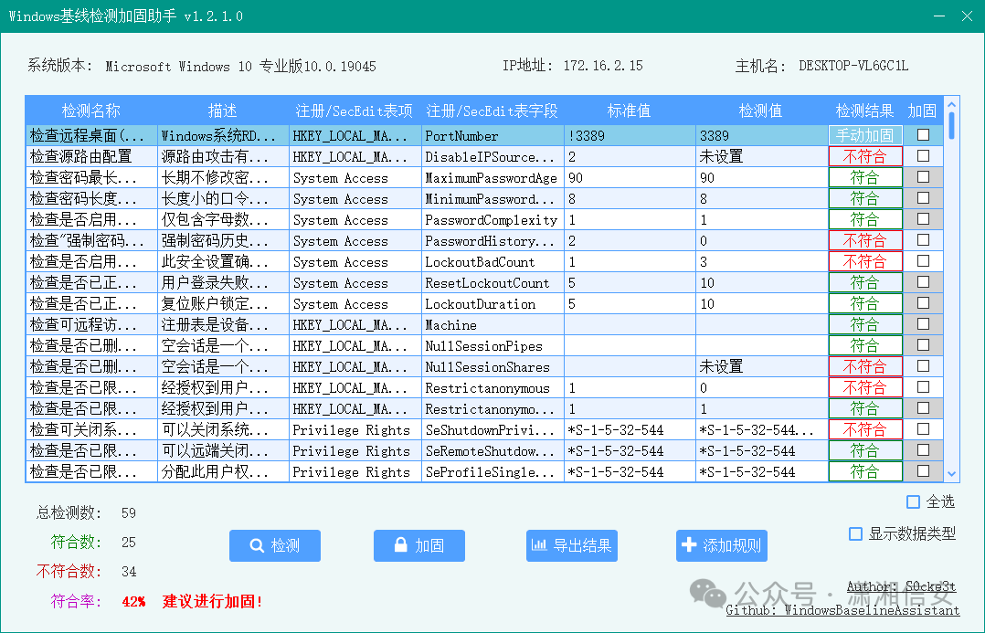 v1.2.1！安全基线核查加固助手