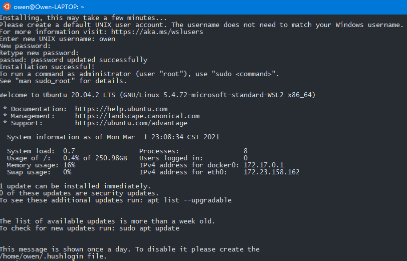 最详尽教程完整介绍-Windows 的 Linux 子系统-WSL1&WSL2