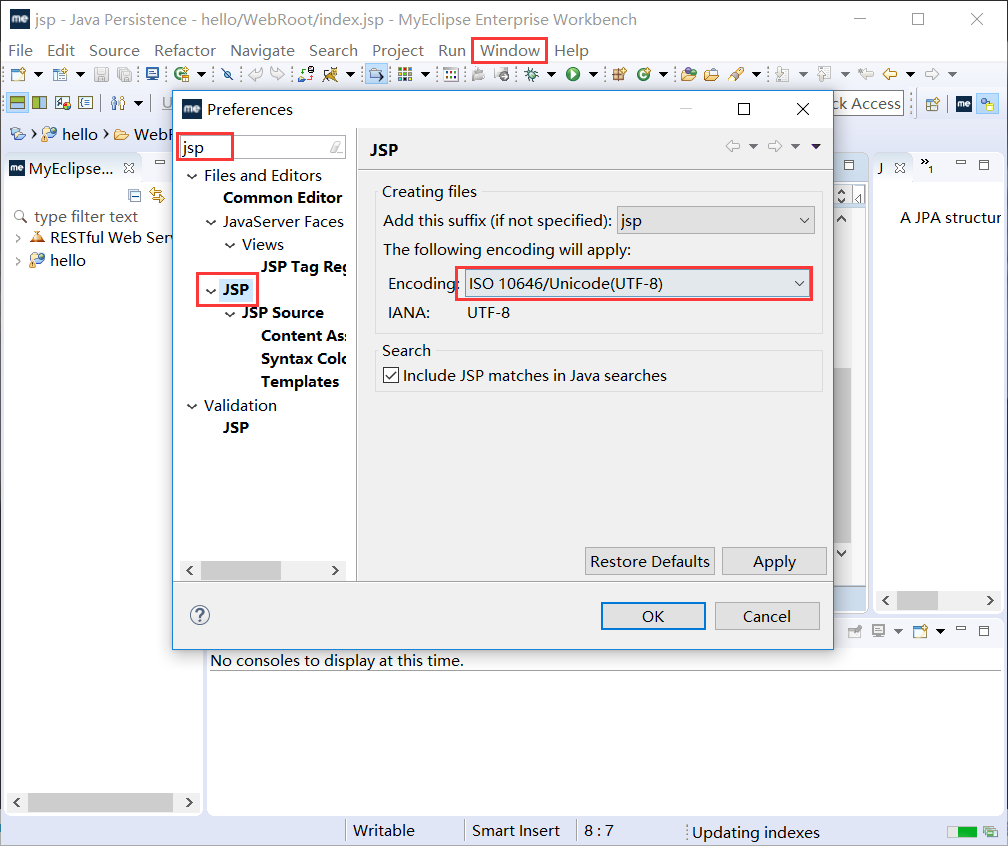 用MyEclipse开发第一个JSP项目