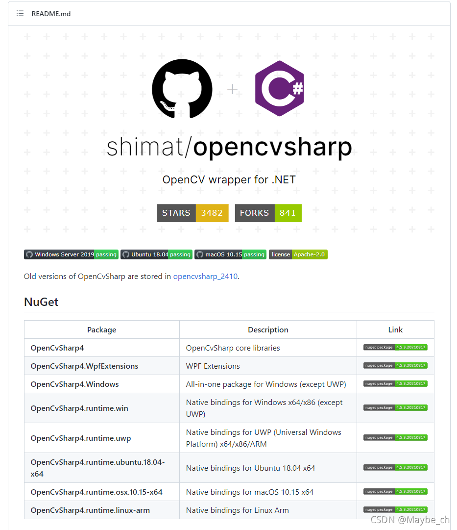 OpenCVSharp学习笔记（一）介绍与环境安装