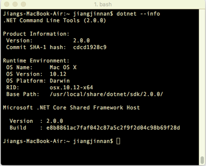 .NETCore在MacOSX上的多平台开发体验