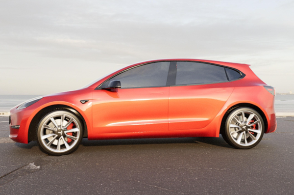 特斯拉Model Q路测图曝光？法拉第未来：这是俺家的车