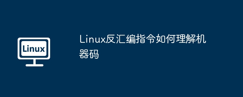 Linux反汇编指令如何理解机器码