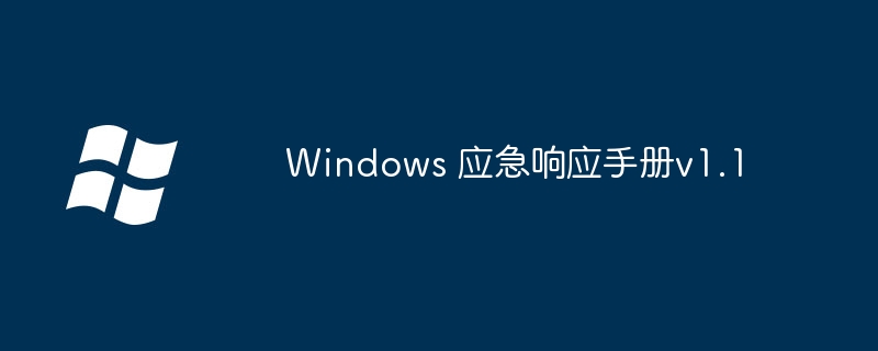 Windows 应急响应手册v1.1
