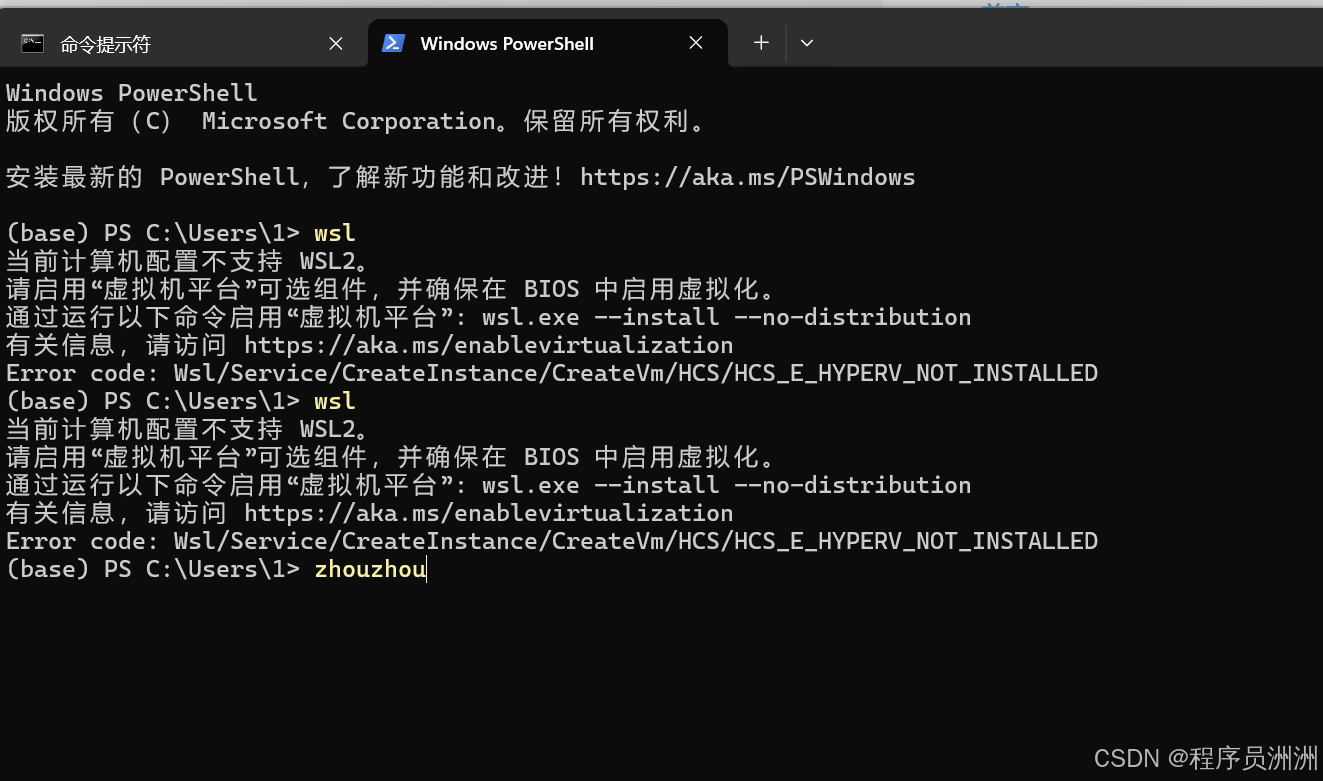 已解决 WSL / WSL2 请启用虚拟机平台 Windows 功能并确保在 BIOS 中启用虚拟化问题