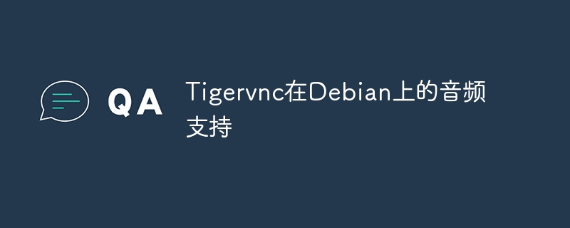 Tigervnc在Debian上的音频支持