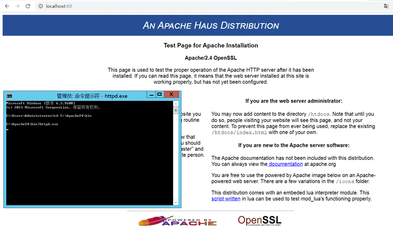 Windows安装Apache服务器