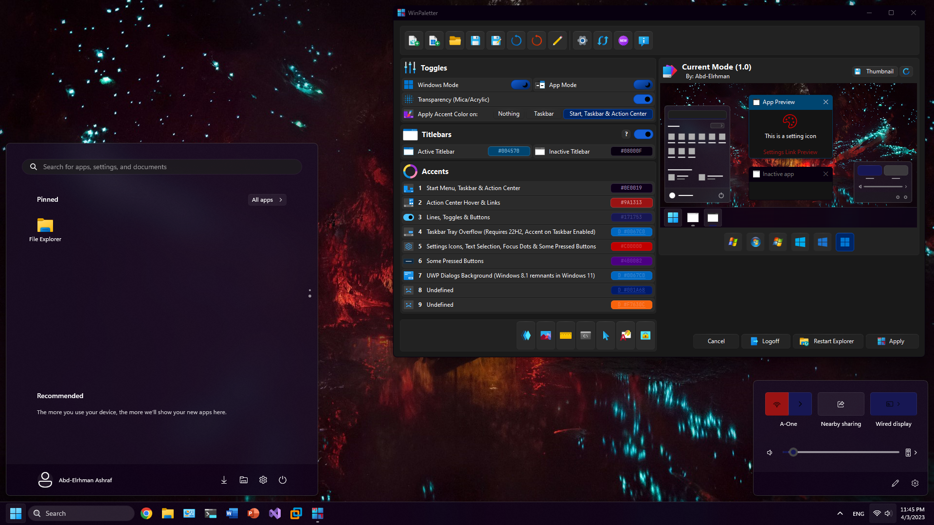WinPaletter：Windows高级外观编辑神器