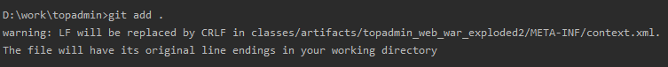 Git问题:git add . 时出现warning: LF will be replaced by CRLF in ...... 解决办法
