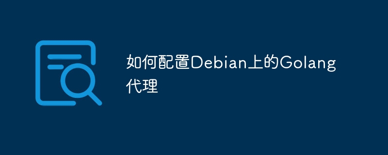如何配置Debian上的Golang代理