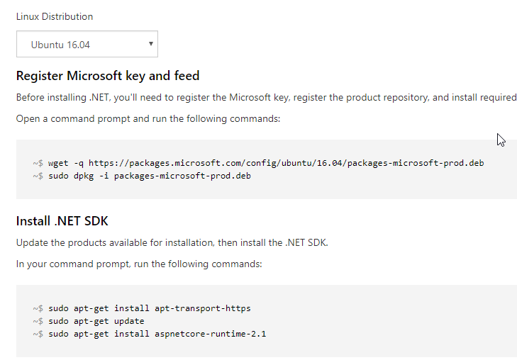发布 ASP.NET Core 2.x 应用到 Ubuntu