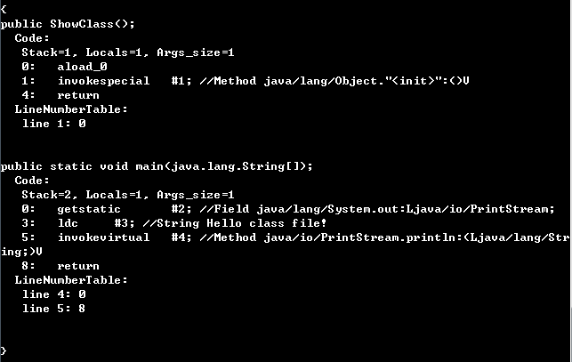 javap查看class文件