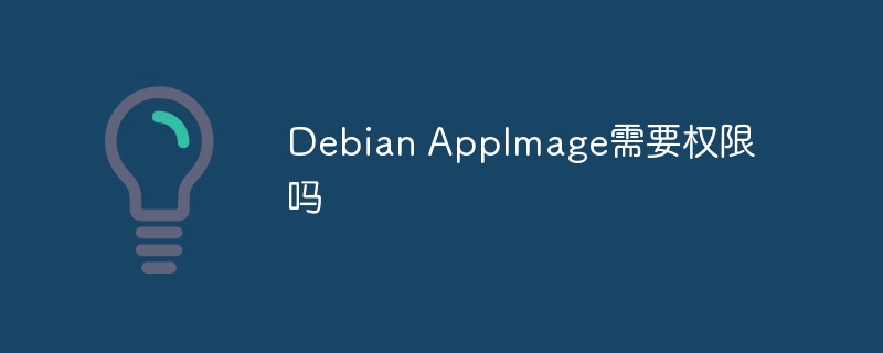 Debian AppImage需要权限吗