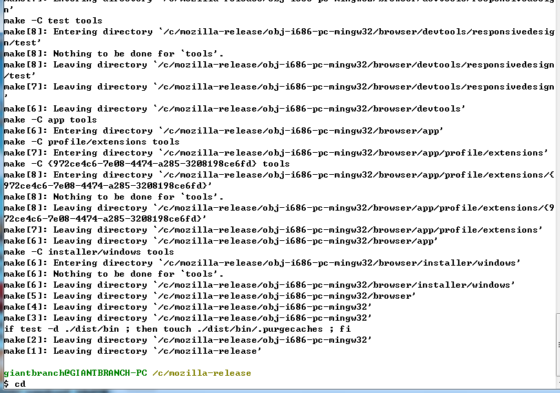 在Windows下编译 Firefox