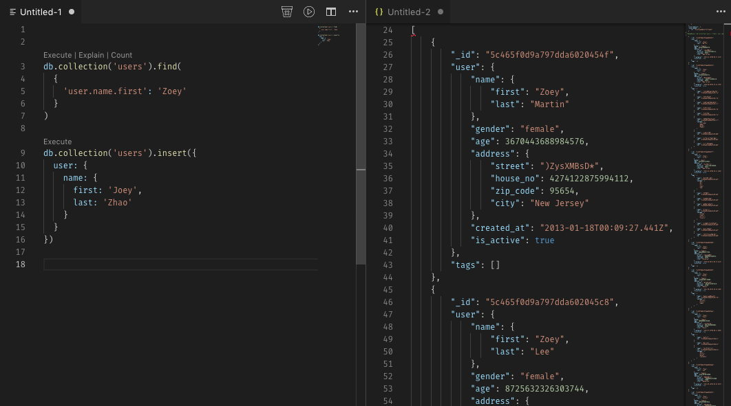 MongoDB Runner Editor