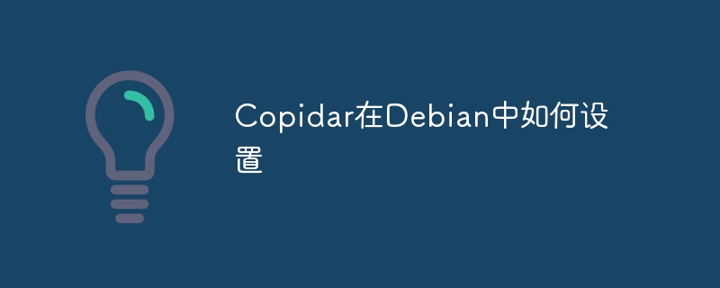 Copidar在Debian中如何设置