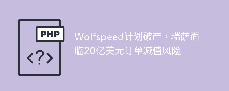 Wolfspeed计划破产,瑞萨面临20亿美元订单减值风险
