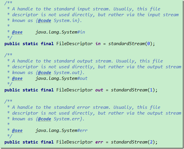 [一]FileDescriptor文件描述符 标准输入输出错误 文件描述符