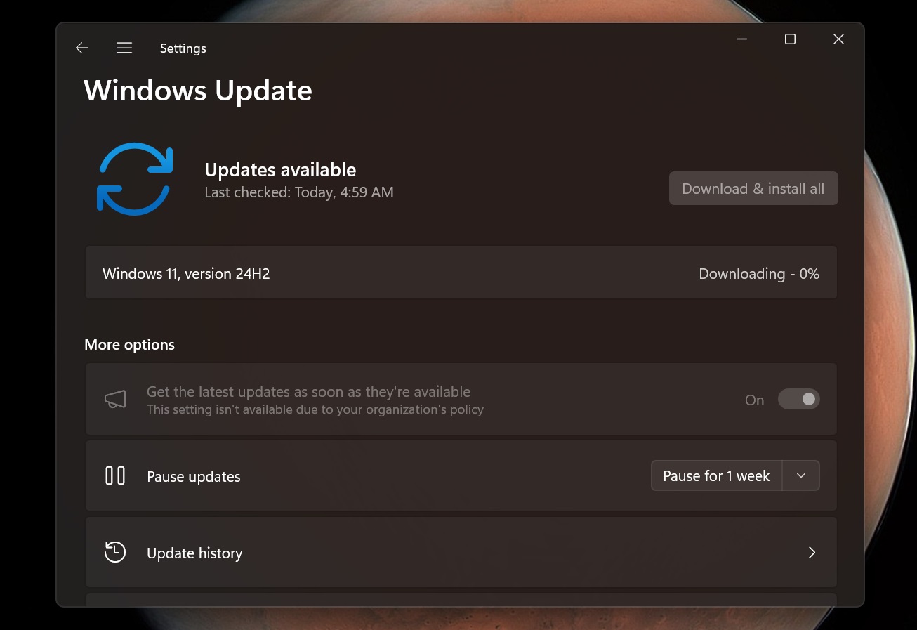 微软修复两大Bug，助力PC升级Win1124H2