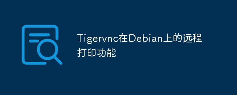 Tigervnc在Debian上的远程打印功能