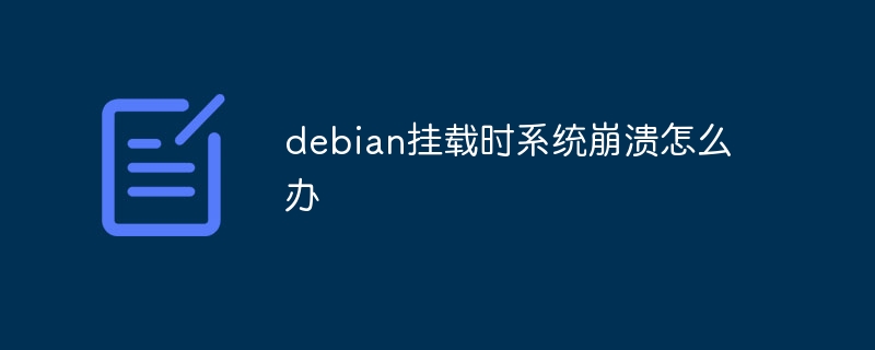 debian挂载时系统崩溃怎么办